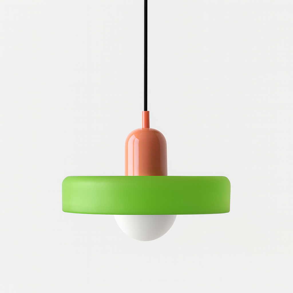 Geometric Coloured Glass Pendant