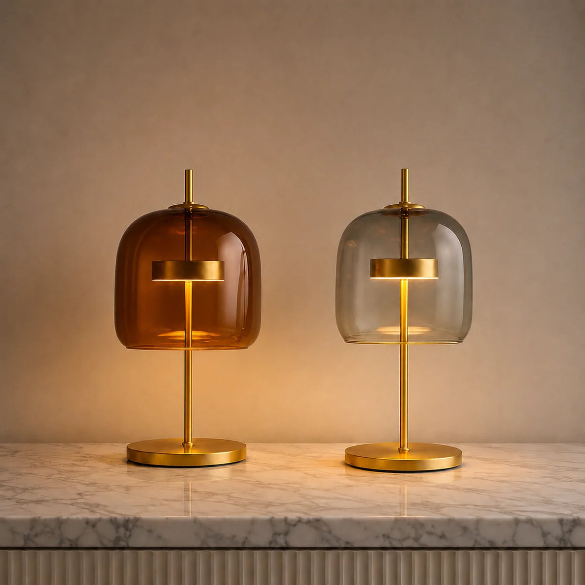 Elara Haus Table Lamp - Stained Glass Shade Bedside Table Lamps 4