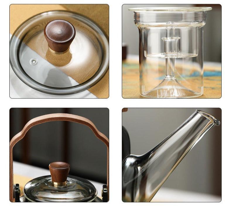 Grijzen Teapot | Wood & Glass, Tea Infuser 5