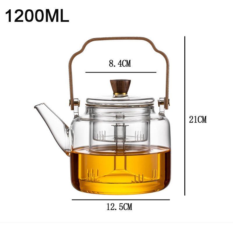 Grijzen Teapot | Wood & Glass, Tea Infuser 7