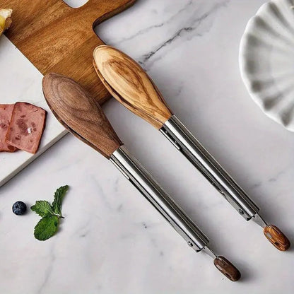Heritage Wood & Steel Tongs | Set of 2 0