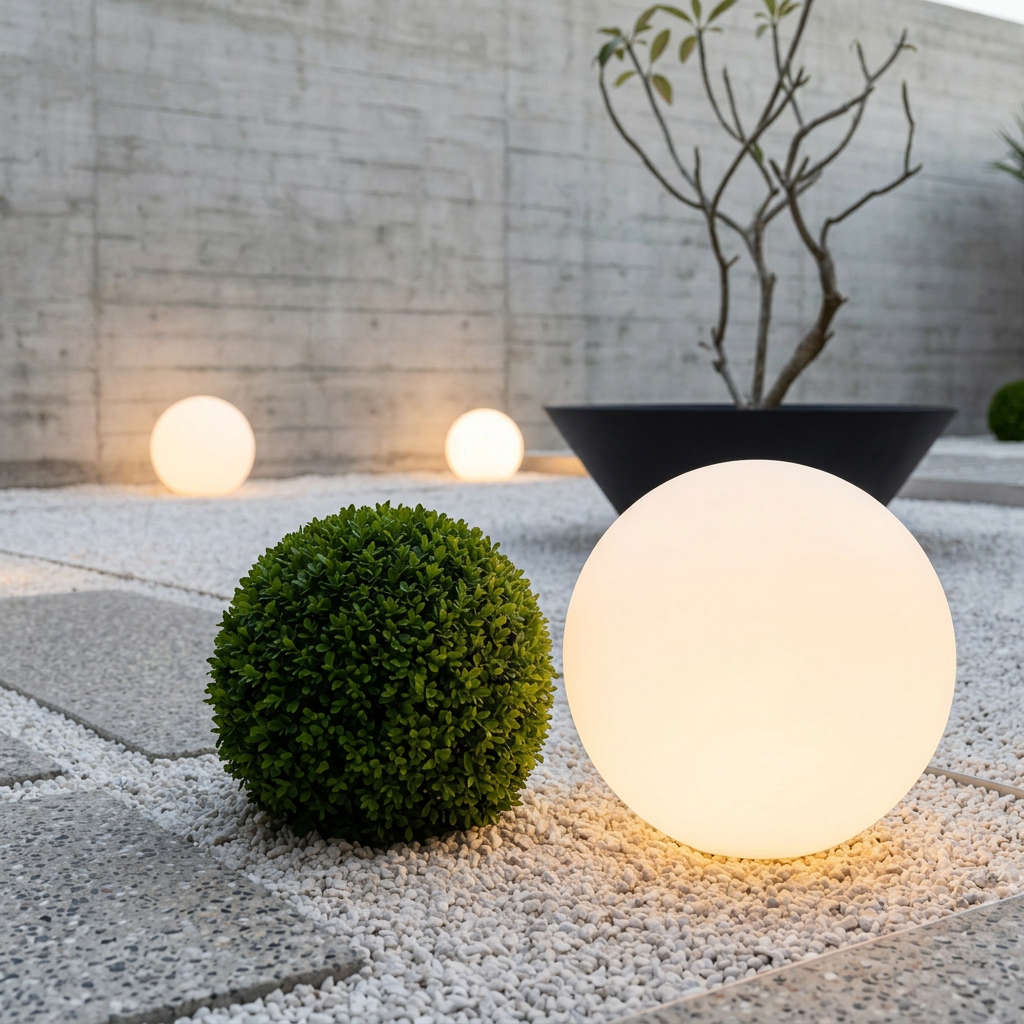 Illuminated Spherical Outdoor Ground Light