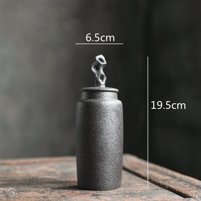 Stoneware Tea Caddy | Ceramic Lid | Japanese Pottery 11