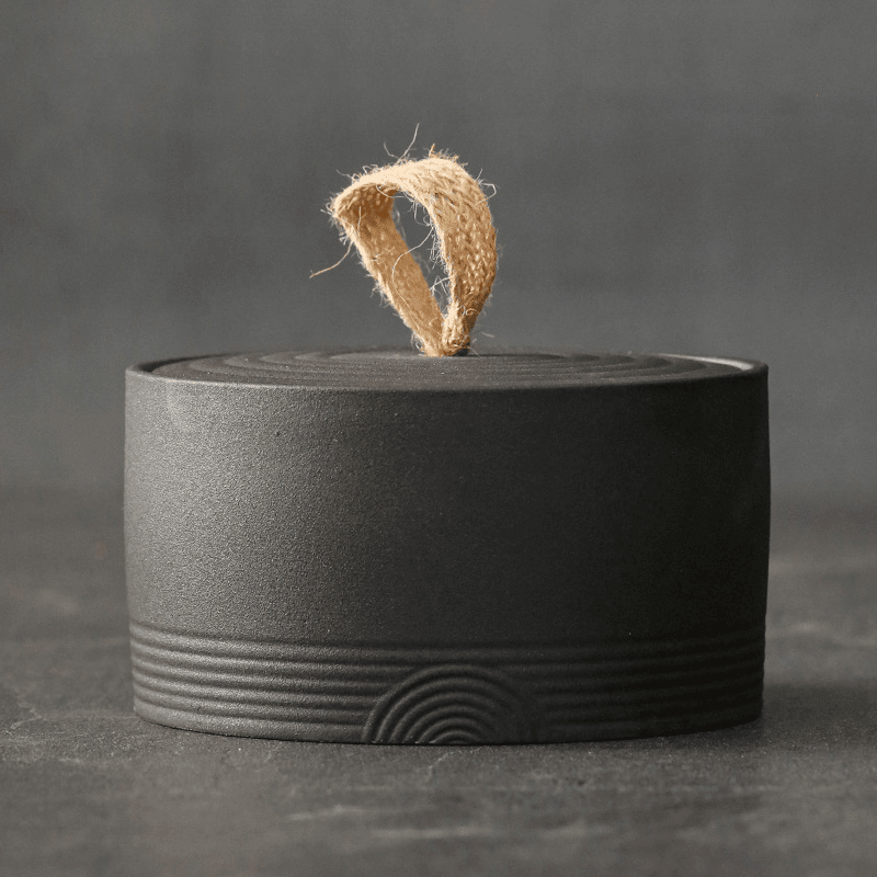 Handmade Storage Jar | Hemp Rope | Japanese Pottery 8