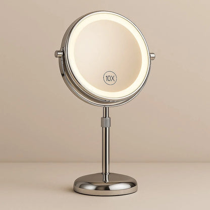 Elara Haus LED Makeup Mirror - Adjustable Height 10X Magnification 0