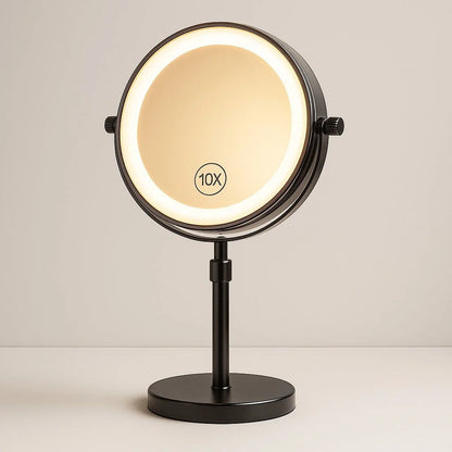Elara Haus LED Makeup Mirror - Adjustable Height 10X Magnification 2