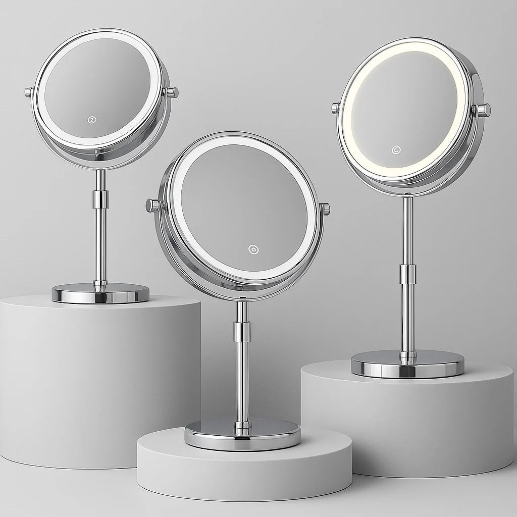 Elara Haus LED Makeup Mirror - Adjustable Height 10X Magnification 4