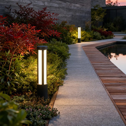 Residential Bollard Lights Modern Cylindrical LED Landscape Light 7