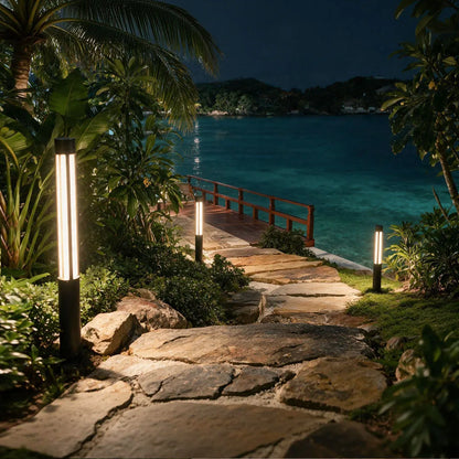 Residential Bollard Lights Modern Cylindrical LED Landscape Light 2