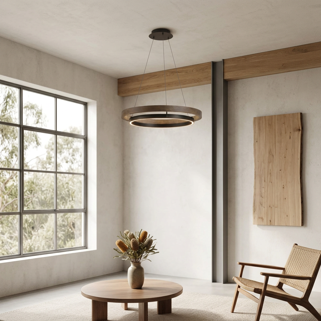 Layered Ring LED Pendant Light