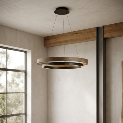 Layered Ring LED Pendant Light