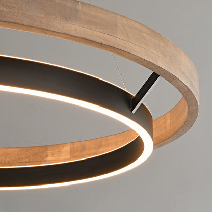 WOMO Circular Led Wood Chandelier-WM2492 2
