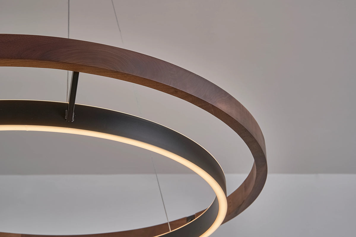 WOMO Circular Led Wood Chandelier-WM2492 3