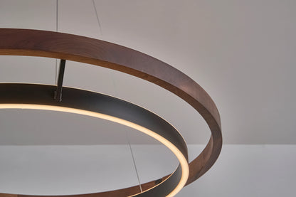 WOMO Circular Led Wood Chandelier-WM2492 3