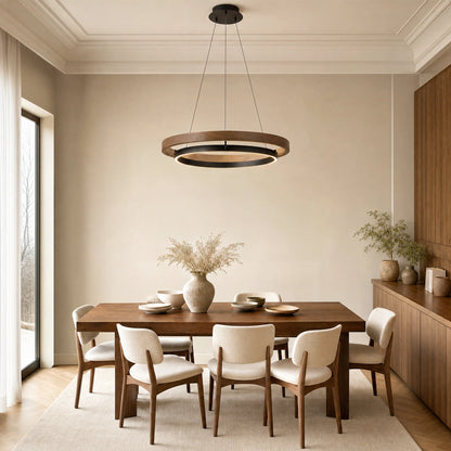 WOMO Circular Led Wood Chandelier-WM2492 5