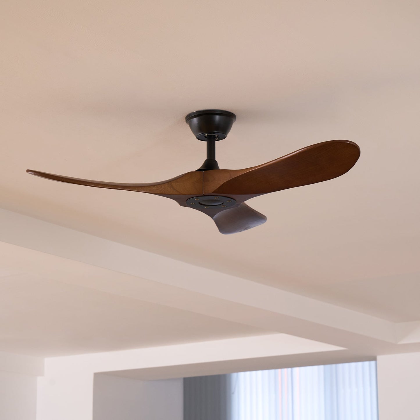 Leno Modern Walnut Wood Ceiling Fan with Remote