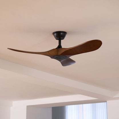 Leno Modern Walnut Wood Ceiling Fan with Remote