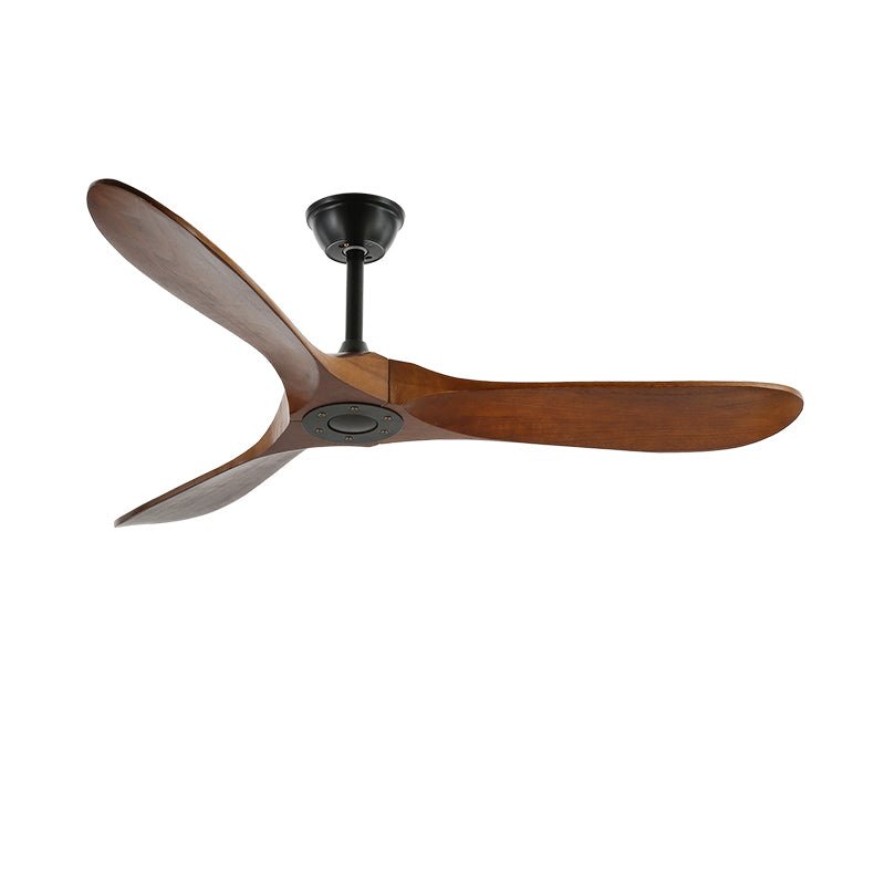Leno Modern Walnut Wood Ceiling Fan with Remote