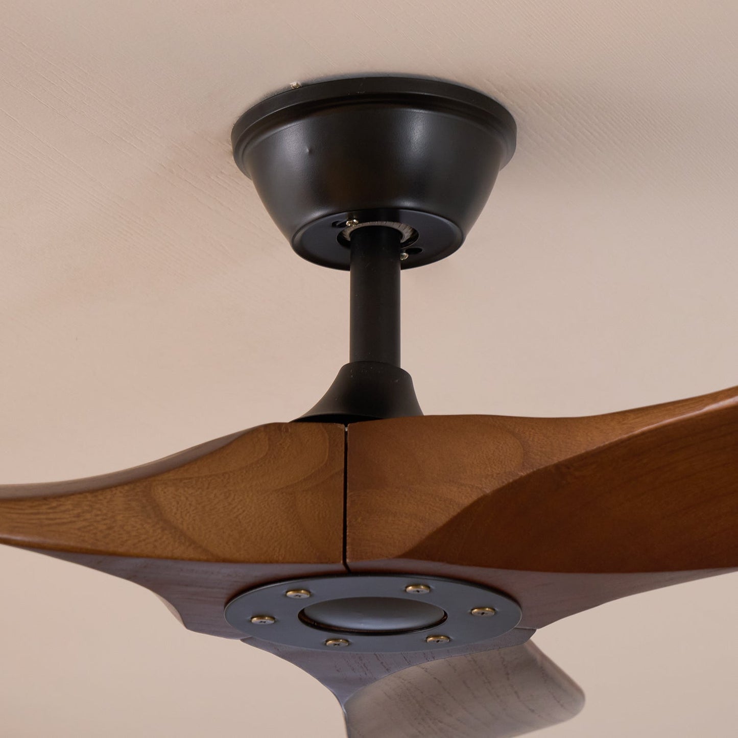 Leno Modern Walnut Wood Ceiling Fan with Remote