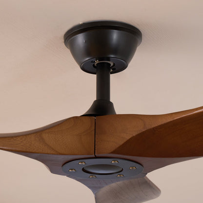 Leno Modern Walnut Wood Ceiling Fan with Remote