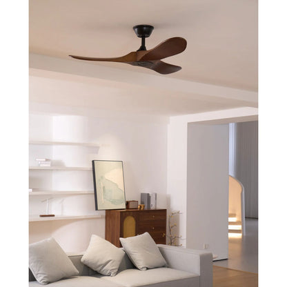 Leno Modern Walnut Wood Ceiling Fan with Remote