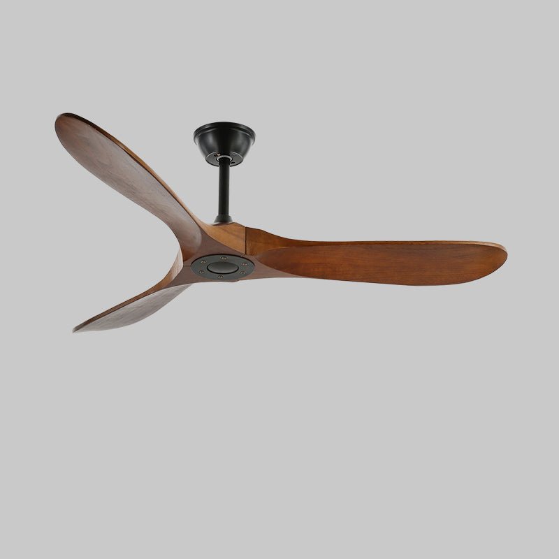 Leno Modern Walnut Wood Ceiling Fan with Remote