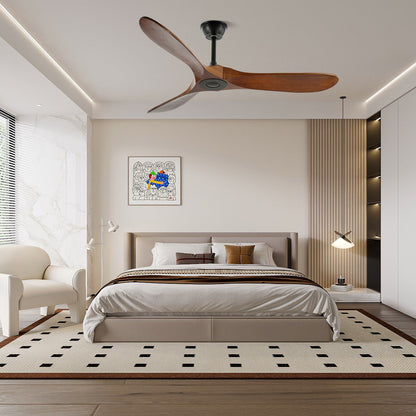 Leno Modern Walnut Wood Ceiling Fan with Remote