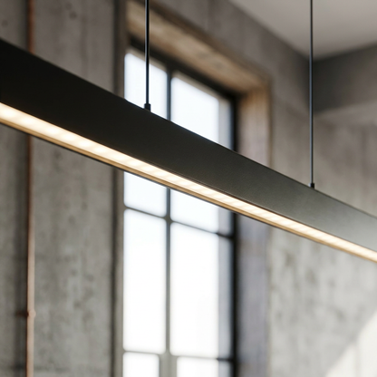 Linear Bar Pendant Light with Ceiling Canopy