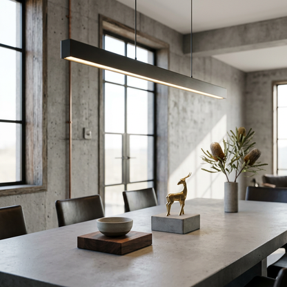 Linear Bar Pendant Light with Ceiling Canopy