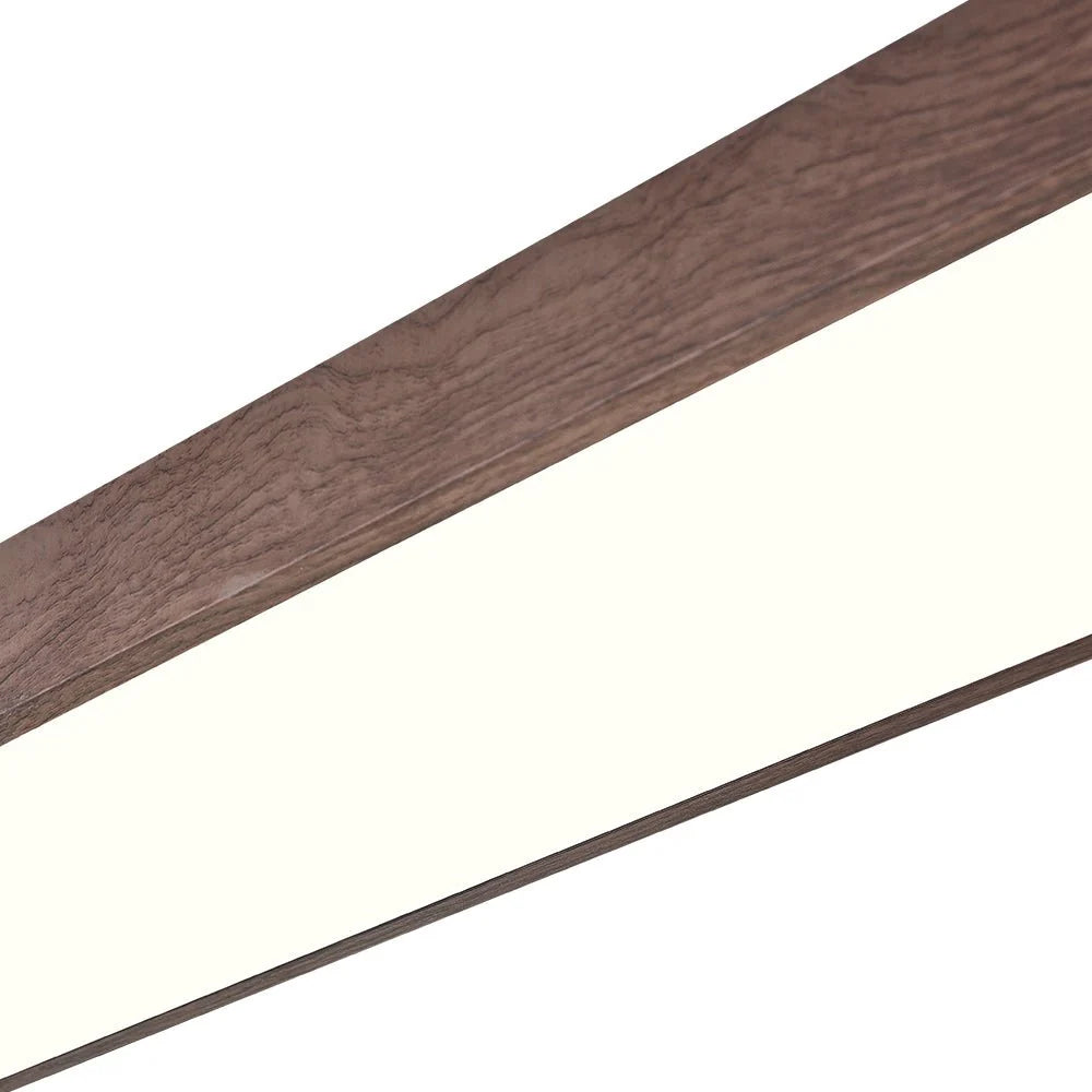 Nordic 1-Light Oval Shape Led Ceiling Flush Mount With Wood Accent 8