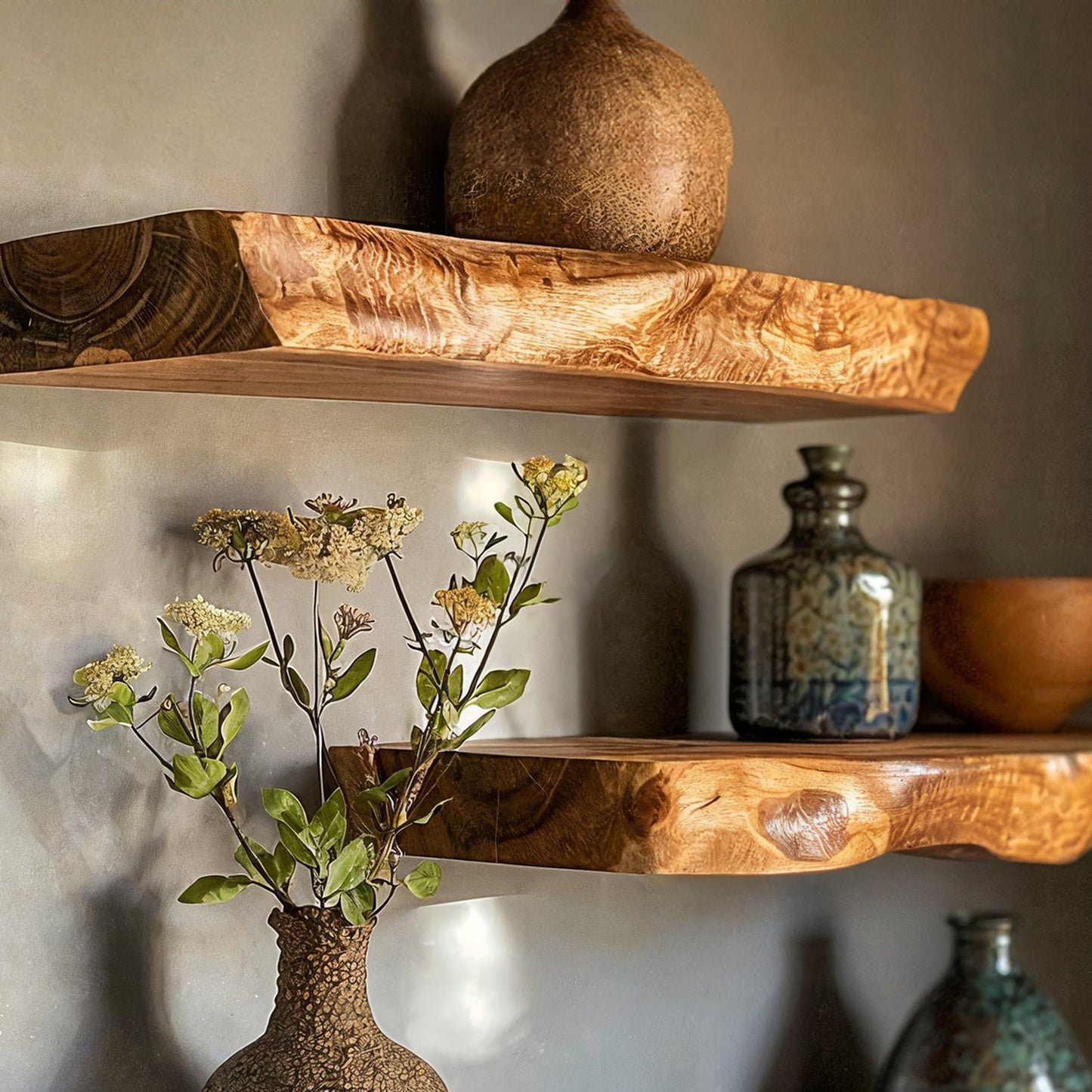Live Edge Walnut Floating Shelves SILDTFL018 1