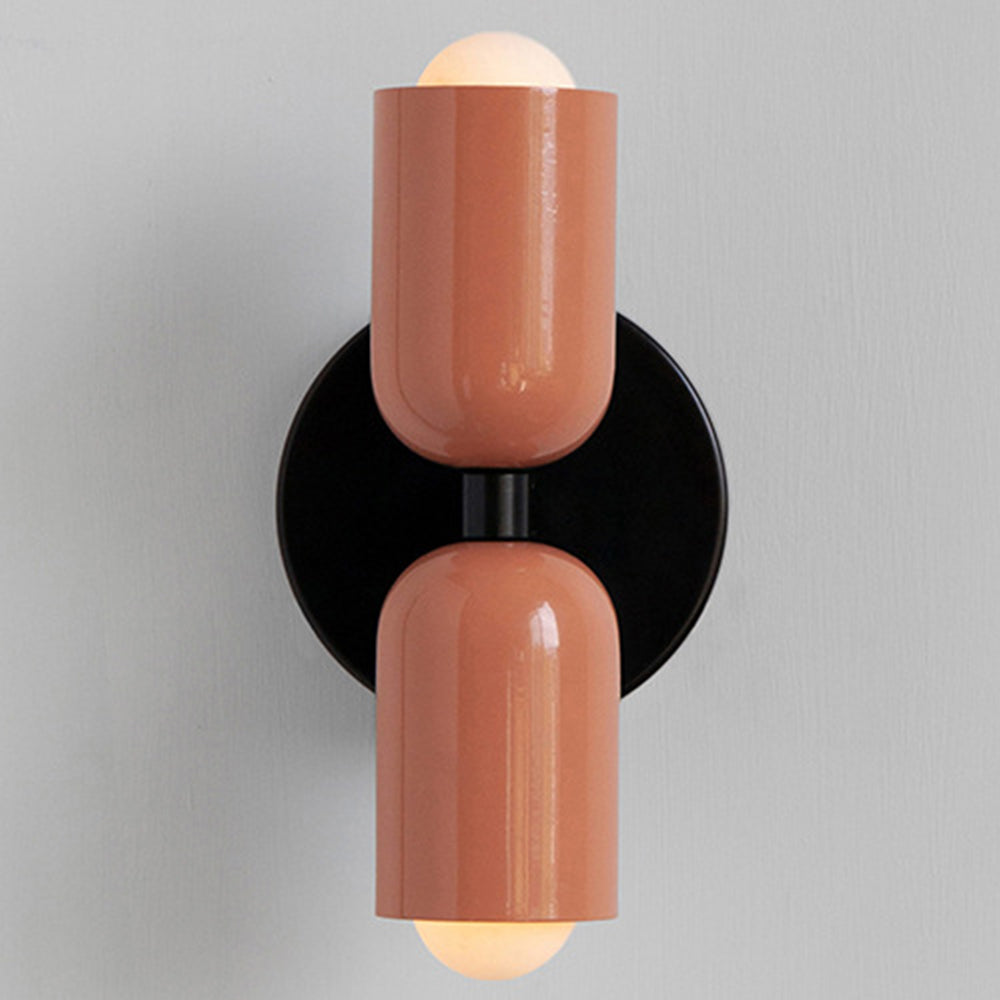 Louvel Modern Vertical Glass Wall Sconce Up Down
