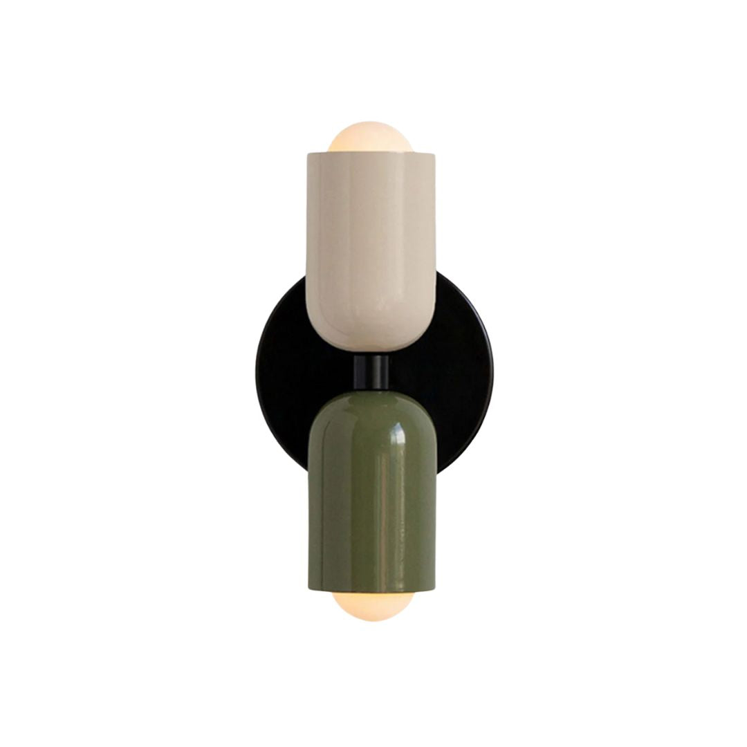 Louvel Modern Vertical Glass Wall Sconce Up Down