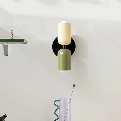 Louvel Modern Vertical Glass Wall Sconce Up Down