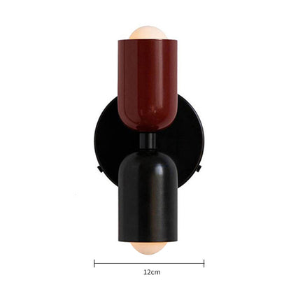 Louvel Modern Vertical Glass Wall Sconce Up Down
