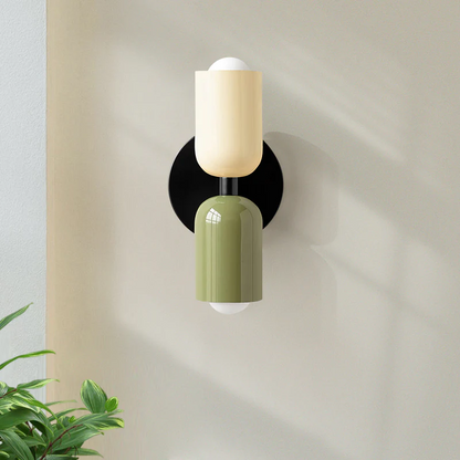 Louvel Modern Vertical Glass Wall Sconce Up Down