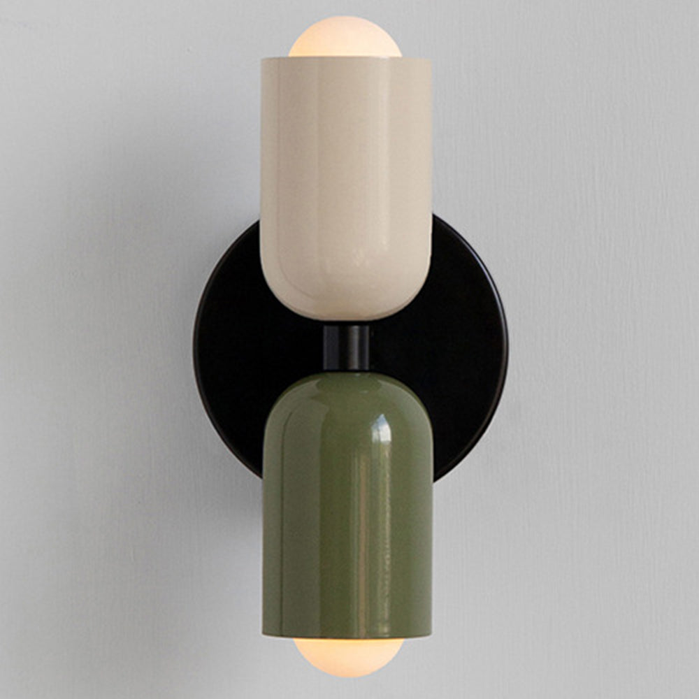 Louvel Modern Vertical Glass Wall Sconce Up Down
