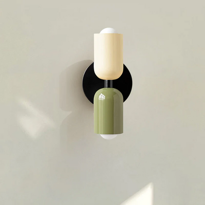 Louvel Modern Vertical Glass Wall Sconce Up Down