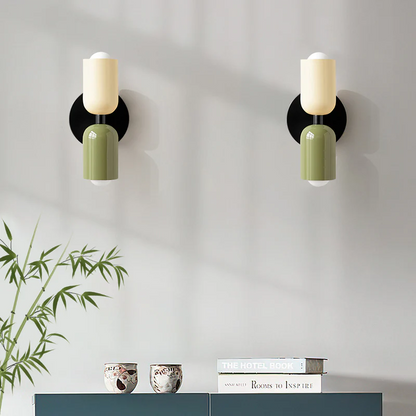 Louvel Modern Vertical Glass Wall Sconce Up Down