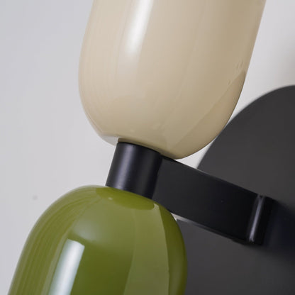 Louvel Modern Vertical Glass Wall Sconce Up Down