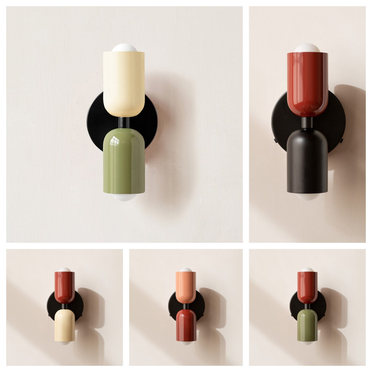 Louvel Modern Vertical Glass Wall Sconce Up Down