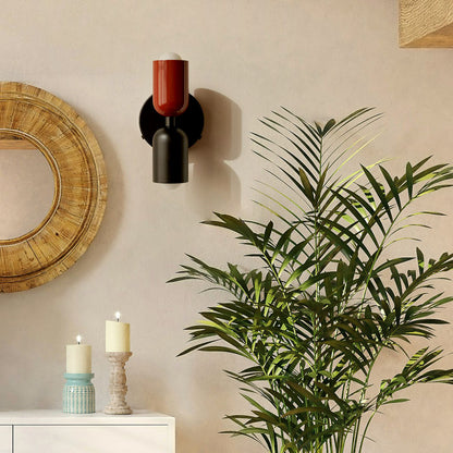 Louvel Modern Vertical Glass Wall Sconce Up Down