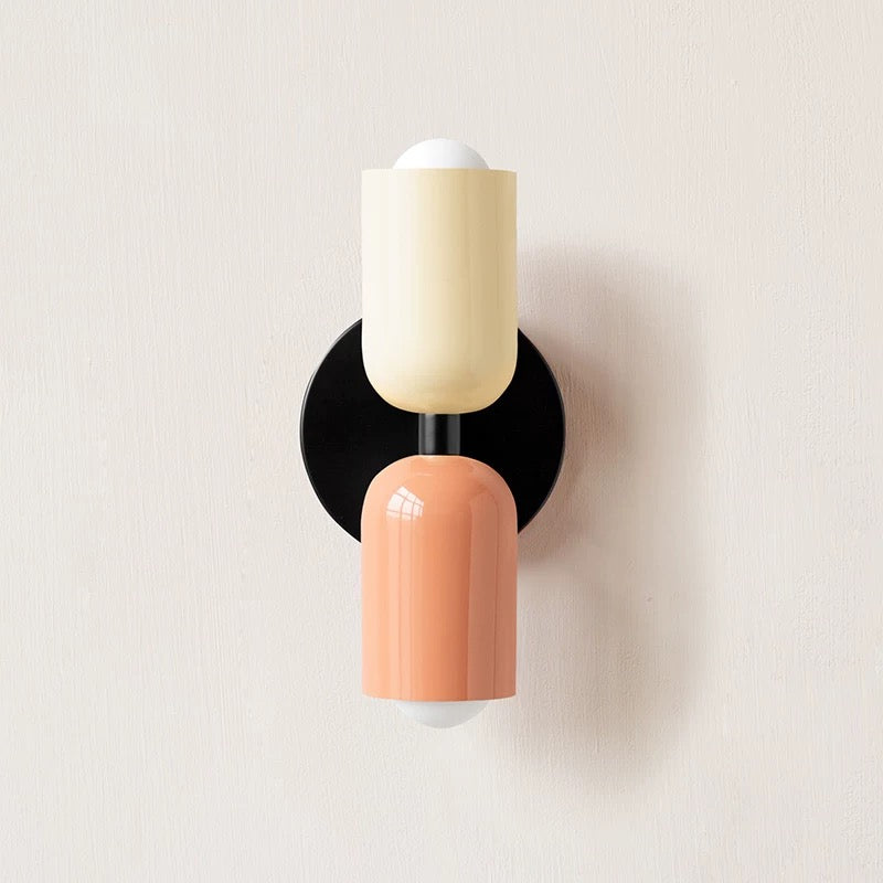Louvel Modern Vertical Glass Wall Sconce Up Down