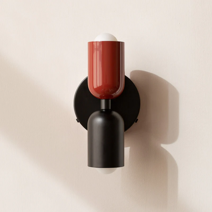 Louvel Modern Vertical Glass Wall Sconce Up Down
