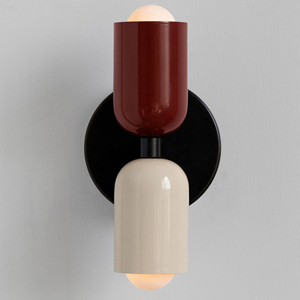 Louvel Modern Vertical Glass Wall Sconce Up Down