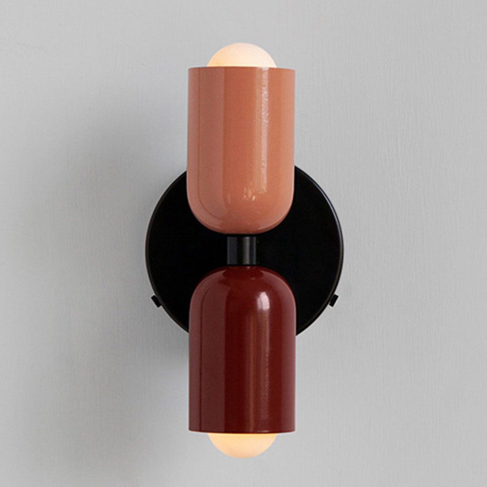 Louvel Modern Vertical Glass Wall Sconce Up Down