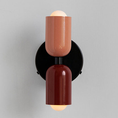 Louvel Modern Vertical Glass Wall Sconce Up Down