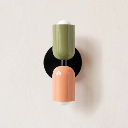 Louvel Modern Vertical Glass Wall Sconce Up Down