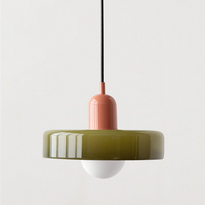 Luccon Vintage Style Glass Shade Pendant Light
