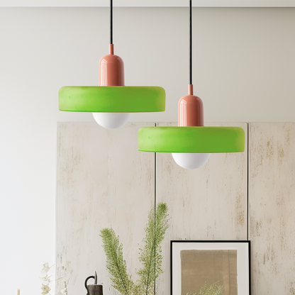 Luccon Vintage Style Glass Shade Pendant Light